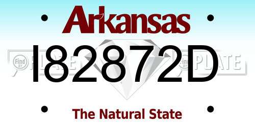 I82872D Arkansas License Plate