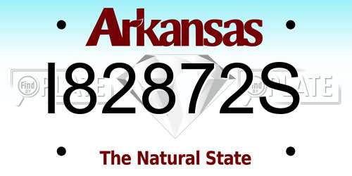 I82872S Arkansas License Plate