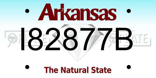 I82877B Arkansas License Plate