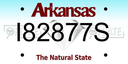 I82877S Arkansas License Plate