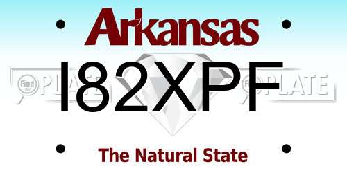 I82XPF Arkansas License Plate