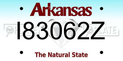 I83062Z Arkansas License Plate
