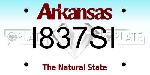 I837SI Arkansas License Plate