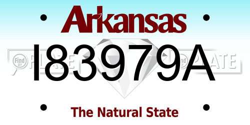 I83979A Arkansas License Plate