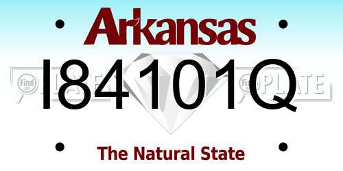 I84101Q Arkansas License Plate