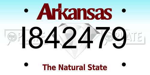 I842479 Arkansas License Plate