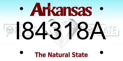 I84318A Arkansas License Plate