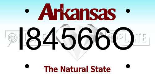 I84566O Arkansas License Plate
