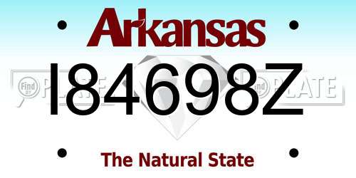I84698Z Arkansas License Plate