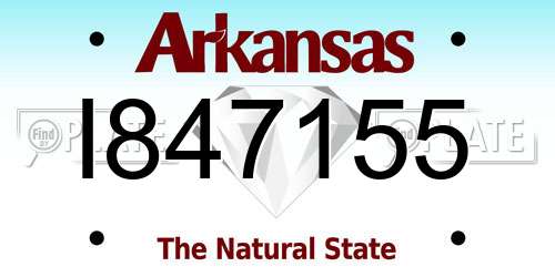 I847155 Arkansas License Plate