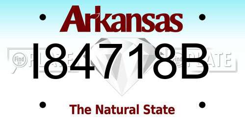 I84718B Arkansas License Plate
