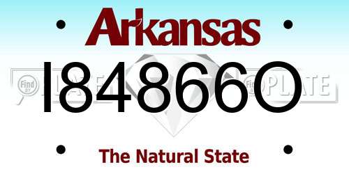 I84866O Arkansas License Plate