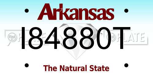 I84880T Arkansas License Plate