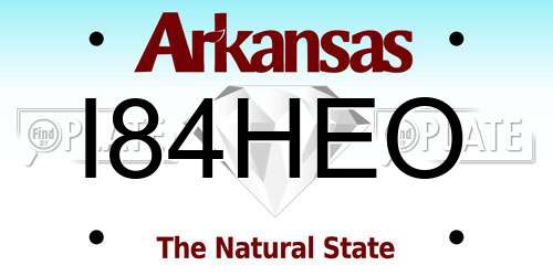 I84HEO Arkansas License Plate
