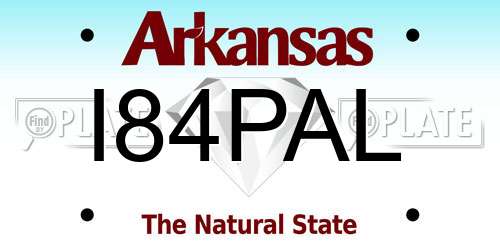 I84PAL Arkansas License Plate