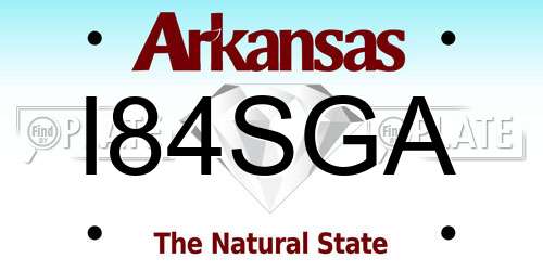 I84SGA Arkansas License Plate