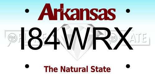 I84WRX Arkansas License Plate