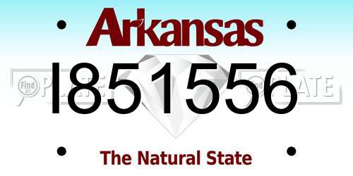 I851556 Arkansas License Plate