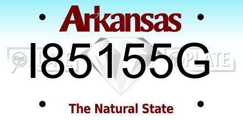 I85155G Arkansas License Plate