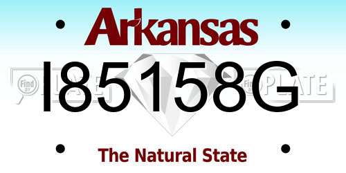 I85158G Arkansas License Plate