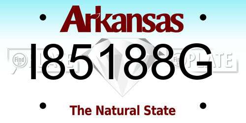 I85188G Arkansas License Plate