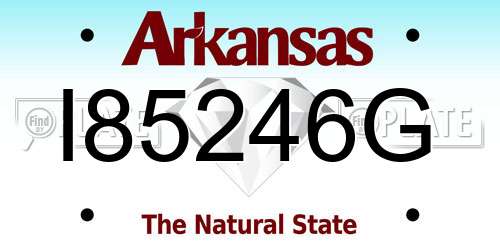 I85246G Arkansas License Plate