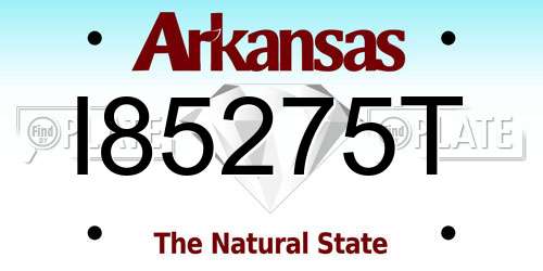 I85275T Arkansas License Plate