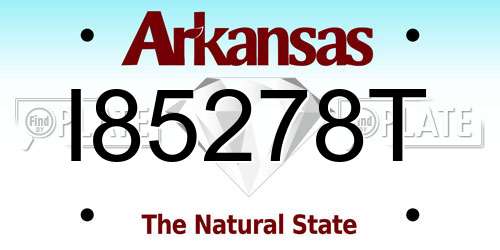 I85278T Arkansas License Plate