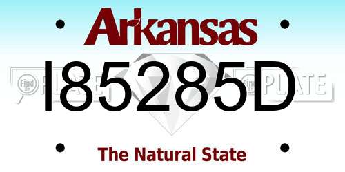 I85285D Arkansas License Plate