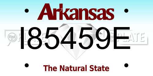 I85459E Arkansas License Plate