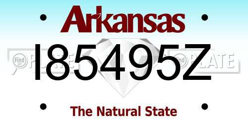 I85495Z Arkansas License Plate
