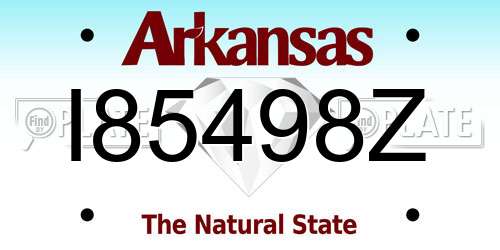 I85498Z Arkansas License Plate