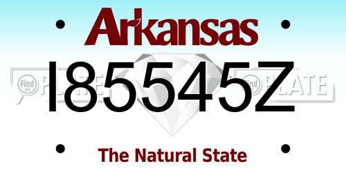 I85545Z Arkansas License Plate