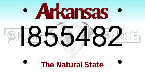 I855482 Arkansas License Plate