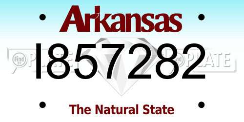 I857282 Arkansas License Plate