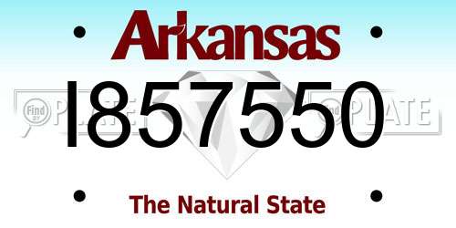 I857550 Arkansas License Plate