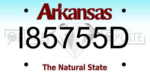 I85755D Arkansas License Plate