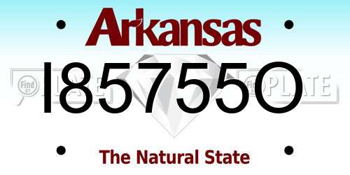 I85755O Arkansas License Plate