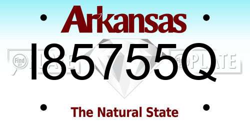 I85755Q Arkansas License Plate