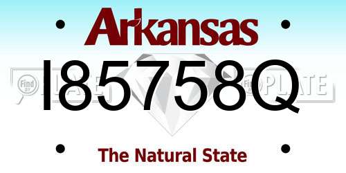 I85758Q Arkansas License Plate