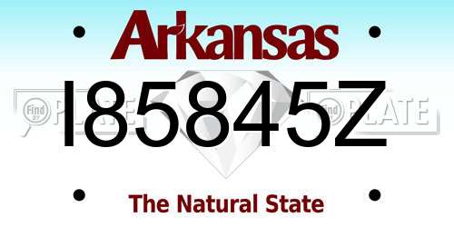 I85845Z Arkansas License Plate
