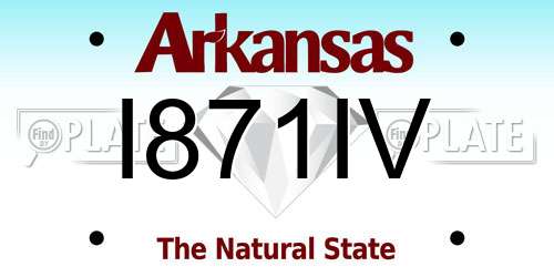I871IV Arkansas License Plate