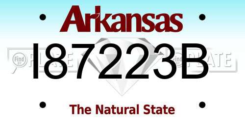 I87223B Arkansas License Plate