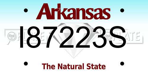 I87223S Arkansas License Plate