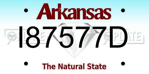 I87577D Arkansas License Plate