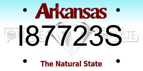 I87723S Arkansas License Plate