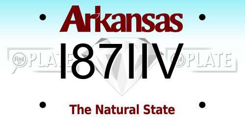I87IIV Arkansas License Plate