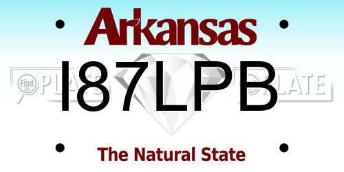 I87LPB Arkansas License Plate