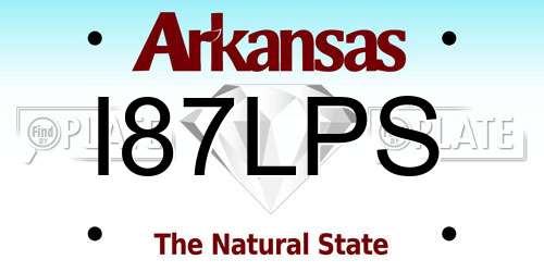 I87LPS Arkansas License Plate