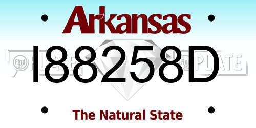 I88258D Arkansas License Plate
